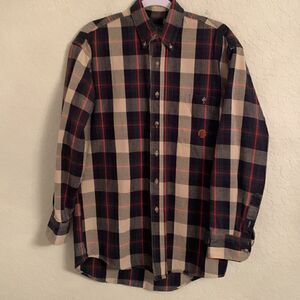 Wrangler Twenty X Cotton Plaid Shirt Men’s Size 15,5/ 33-34/ M